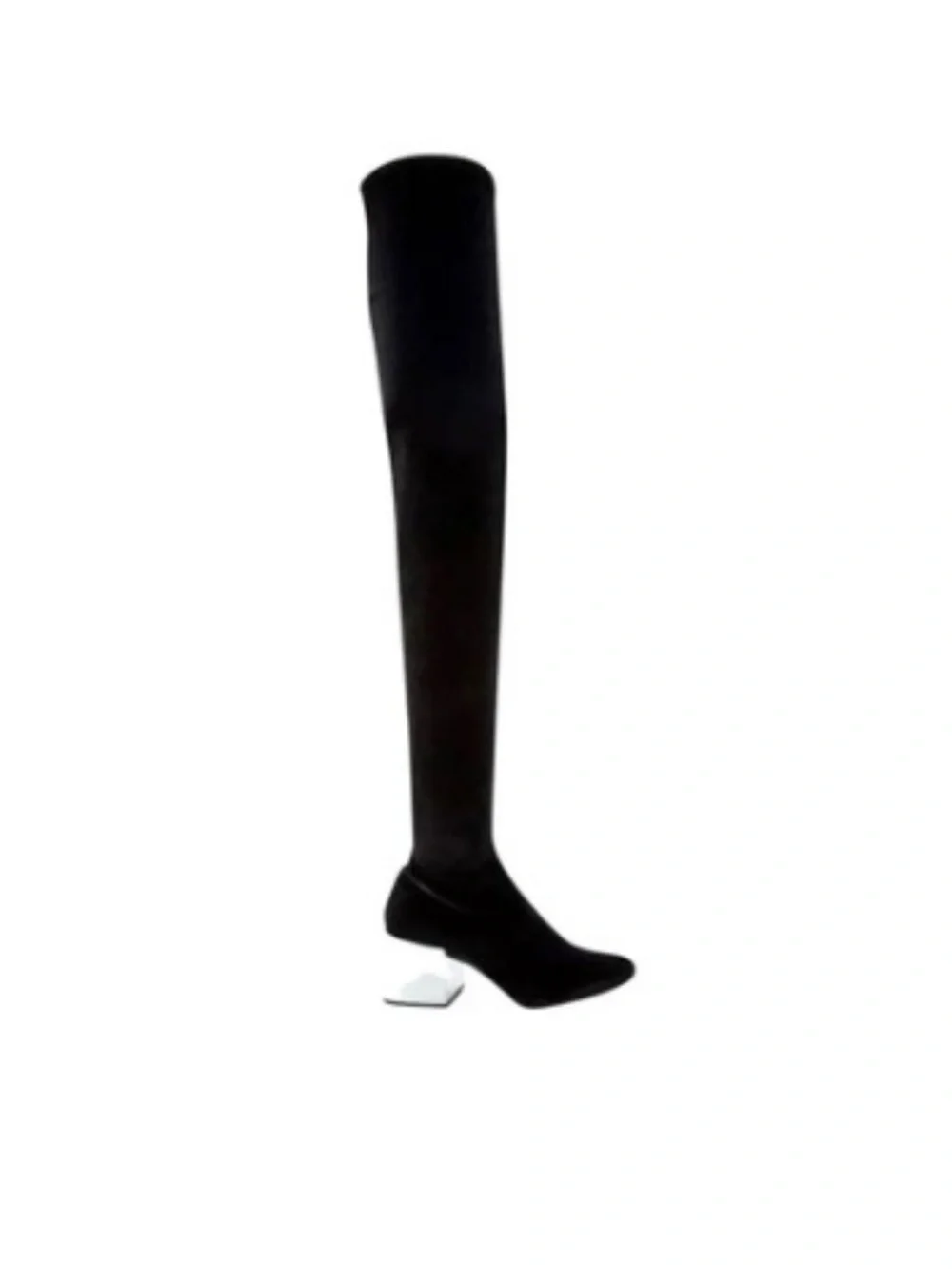 Maison Martin Margiela Black Over-the-Knee Velvet Boots Rare MM6